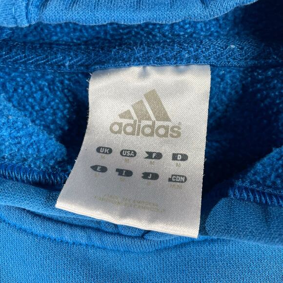 Vintage Adidas Logo Embroidered Soft And Cozy Blue Pullover Hoodie - Picture 3 of 6